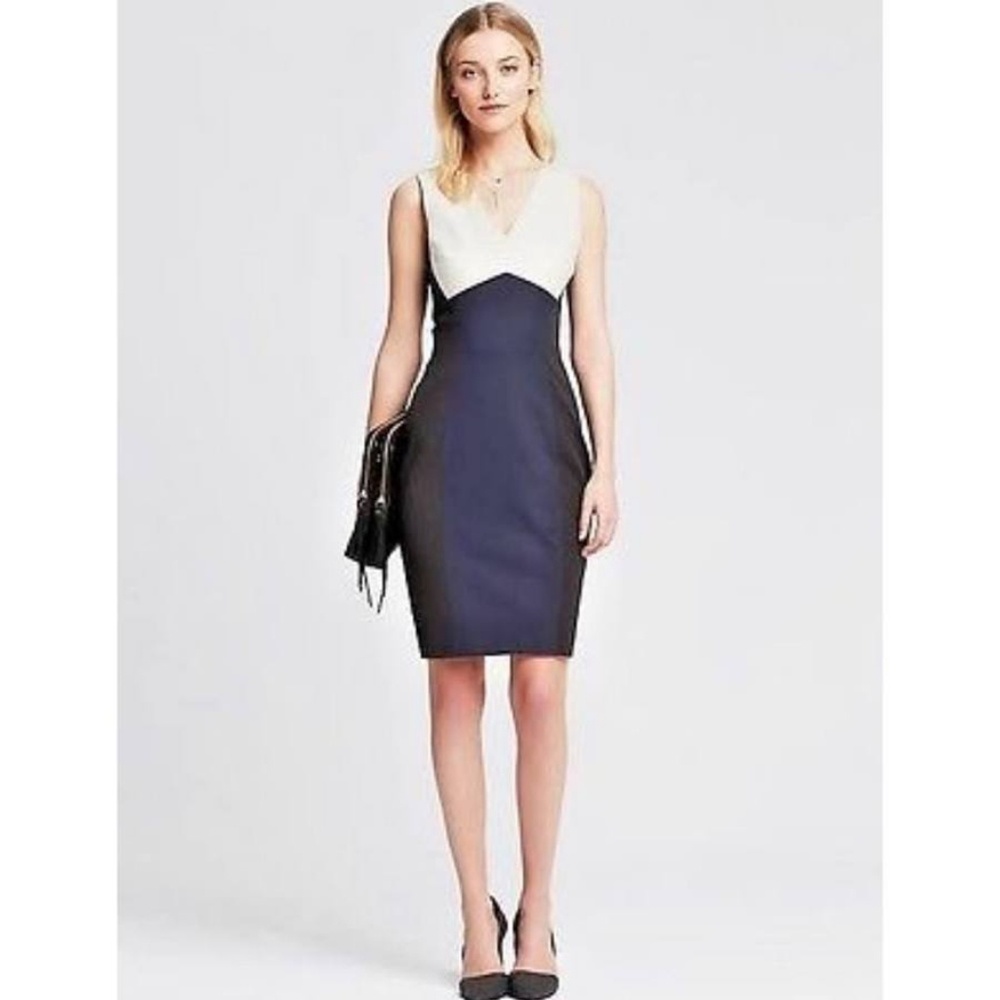 Banana Republic Sloan Colorblock Sheath Dress, 4P